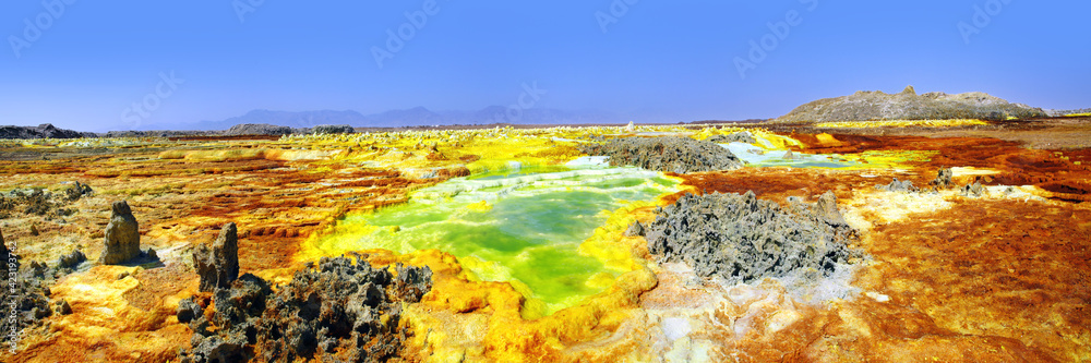 Obraz premium Panorama de Dallol, zone volcanique en Ethiopie