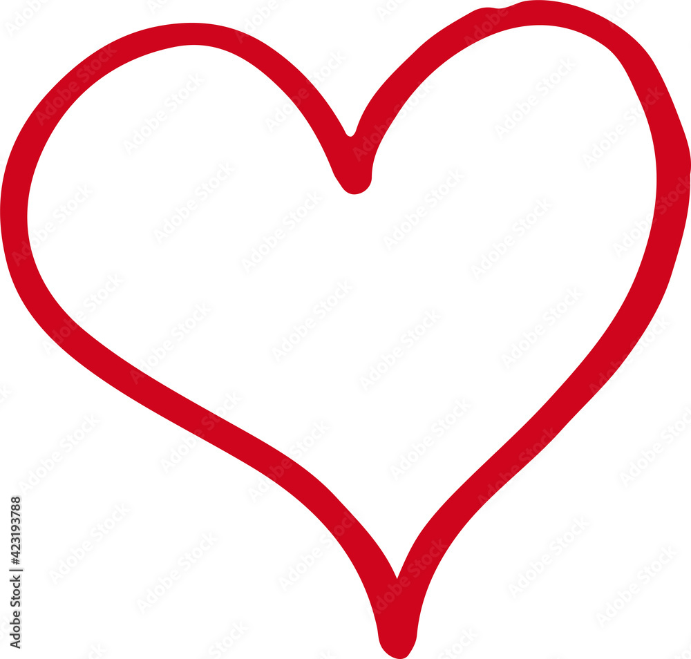 Heart hand draw icon sign design Heart hand draw icon sign design