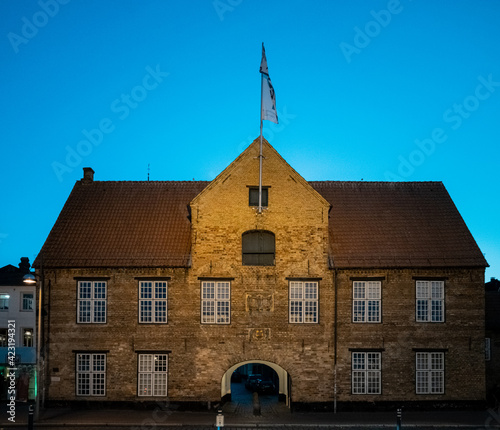 flensburger landmark at night photo