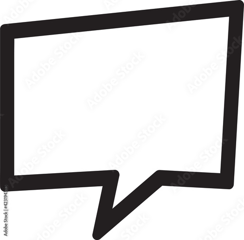 Blank speech bubble sign design