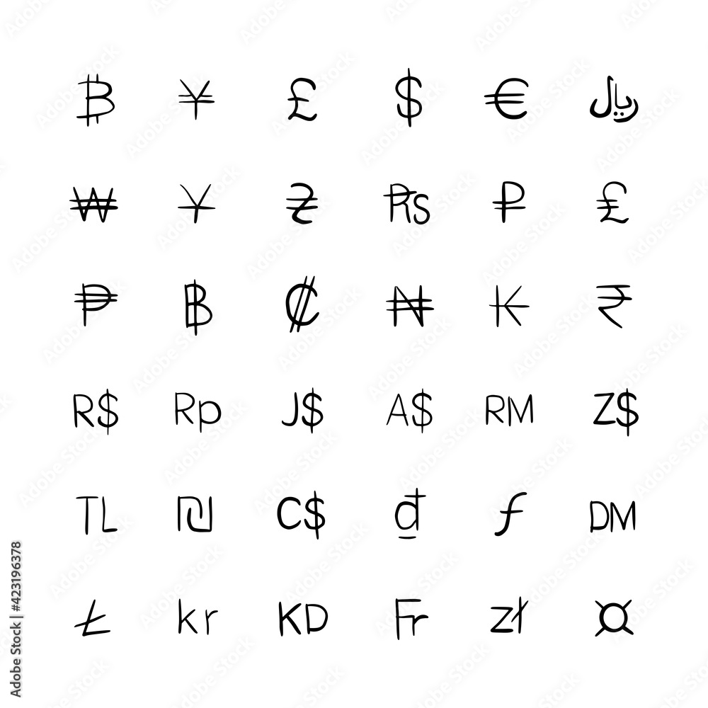 Set of Currency Signs