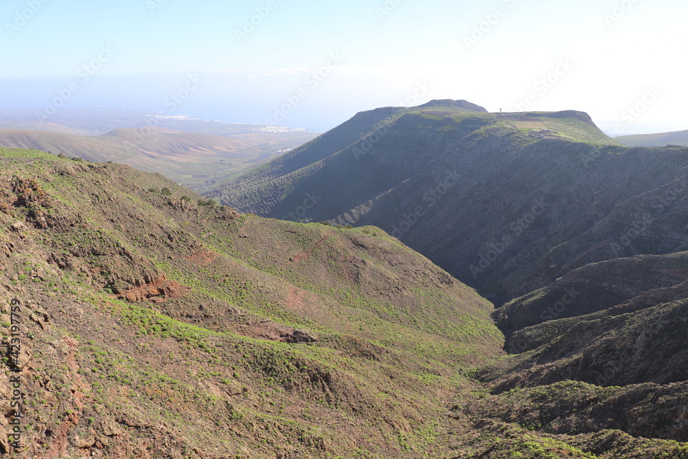 Fototapeta premium Vue Panoramique Haría Lanzarote Canaries Espagne 
