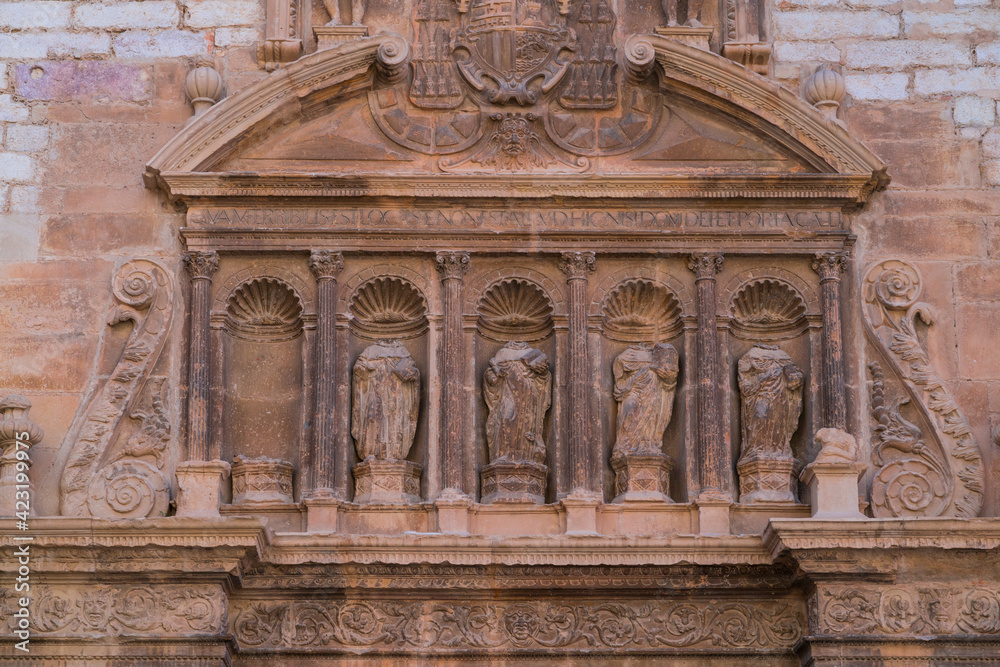 Obraz premium Sant Domenec Church, The Royal Colleges, Tortosa Town, Terres de l'Ebre, Tarragona, Catalunya, Spain