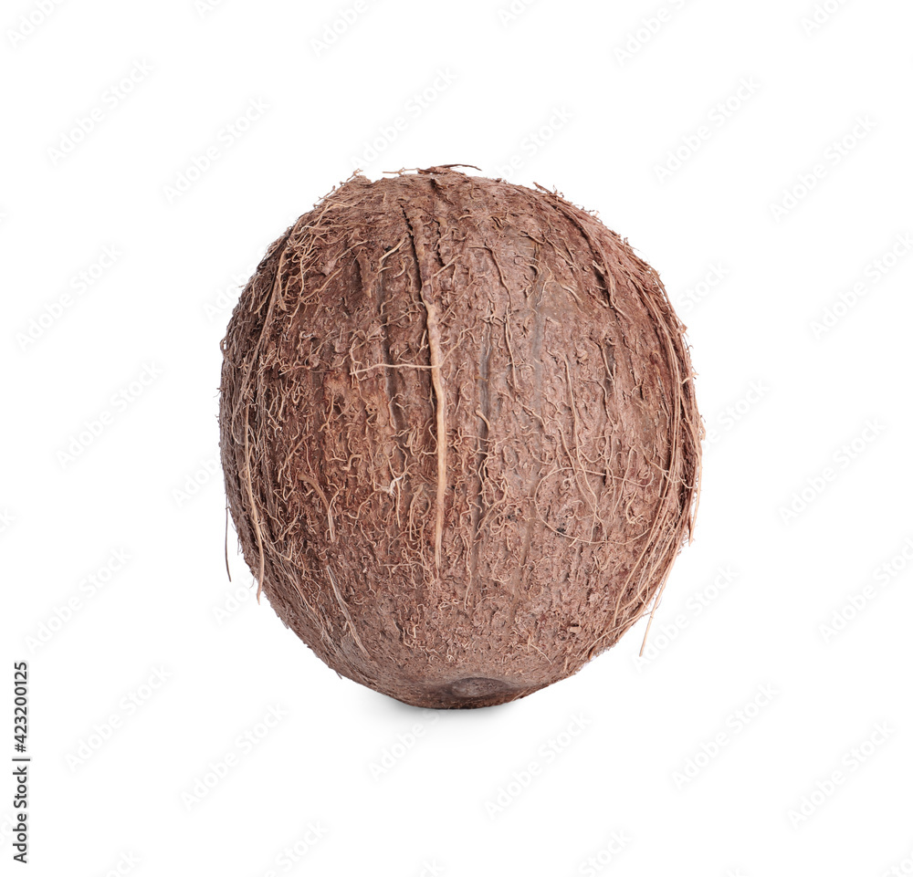 Delicious coconut isolated on white. Exotic fruit Delicious coconut isolated on white. Exotic fruit