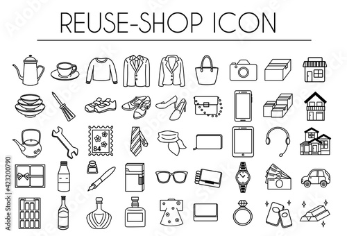 Various reuse item simple icon