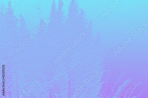 azul abstracta postal bosque