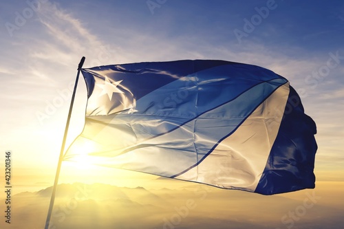 Columbia of South Carolina of United States flag waving on the top