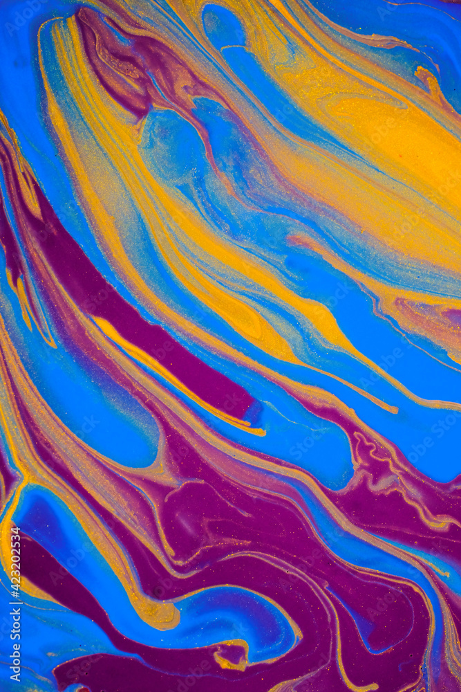 Fototapeta premium Abstract ink painting background, Mixture of acrylic paints, Inkscapes concept, colors