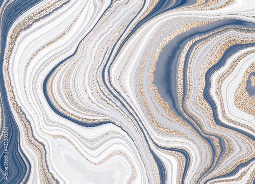 Gold marble design. A beautiful combination blue marble and gold.