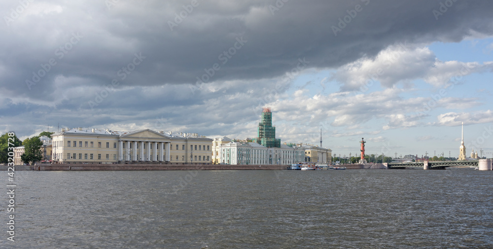  View of the Neva on July 5; 2015 in St. Petersburg