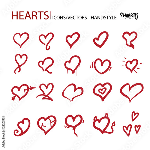 some handstyle hearts