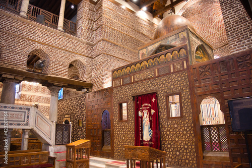 Saints Sergius and Bacchus Church (Abu Serga) in coptic Cairo, Egypt photo