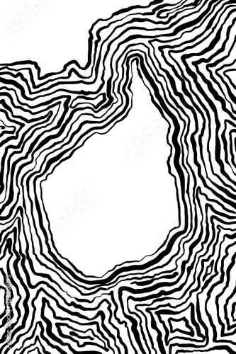 Modern black and white abstract wave line pattern. Vector illustration. Copyspace.