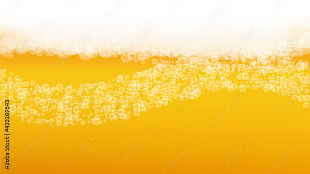 Splash beer. Background for craft lager. Oktoberfest foam.