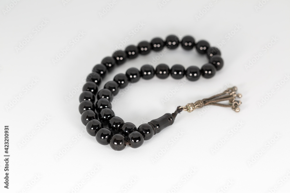 prayer beads isolated on white background prayer beads isolated on white background