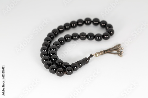 prayer beads isolated on white background