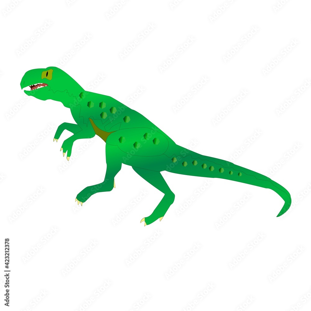 Cartoon dinosaur on white background. Cartoon dinosaur on white background.