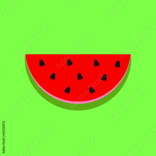 vector watermelon. abstract fruit illustration