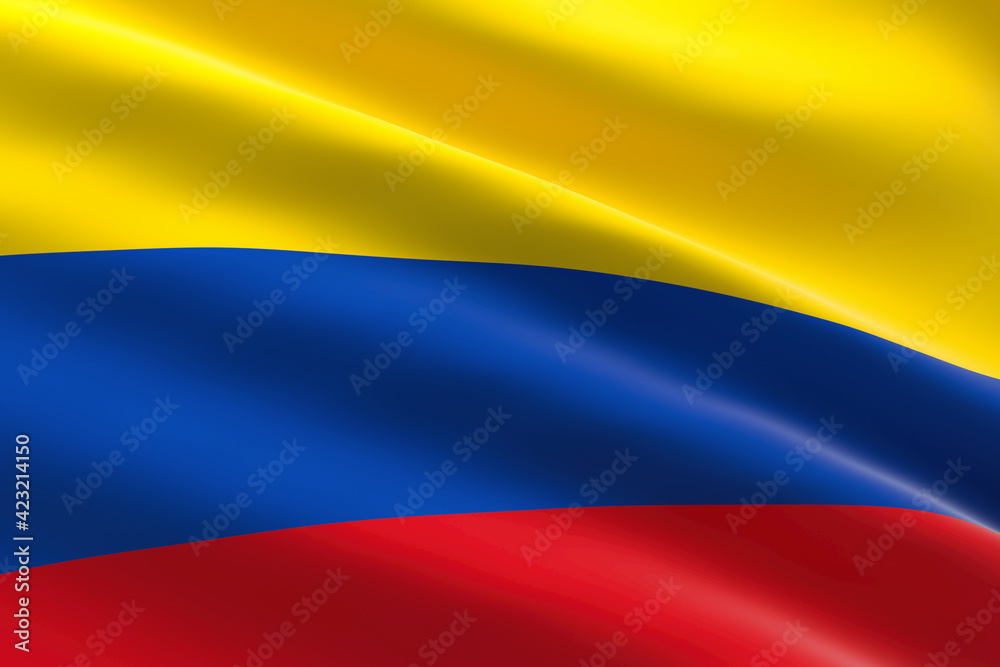 Naklejka premium Flag of Colombia