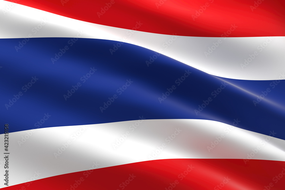 Naklejka premium Flag of Thailand