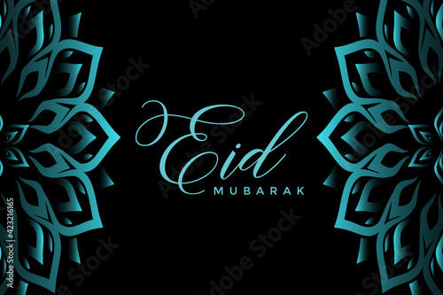 Realistic background eid al-fitr illustration