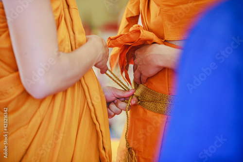 Obraz na płótnie A man attending the ordination ceremony