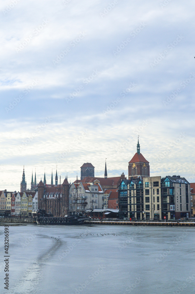 Obraz premium Gdańsk nadbrzeże nad Motławą