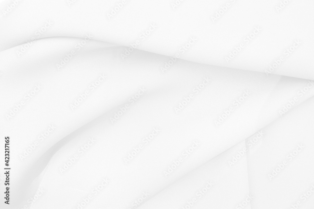 Obraz premium Beautiful white fabric waves, soft focus, used for backgrounds. White cloth background