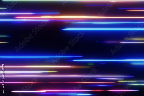 Abstract technology light trial high speed digital network background 3D rendering