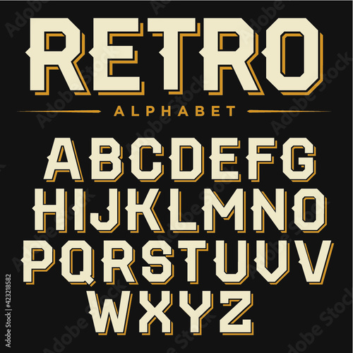 Vintage typography. Retro font