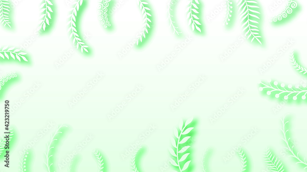 Abstract Background Summer Leaves With Shadows Vector Design Style Template Abstract Background Summer Leaves With Shadows Vector Design Style Template