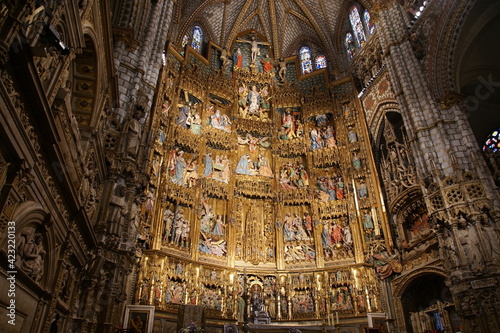 Tableau sur toile Interior of Primate Cathedral of Saint Mary of Toledo
