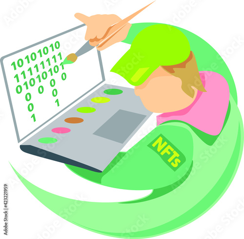 nfts digital art design crypto icon