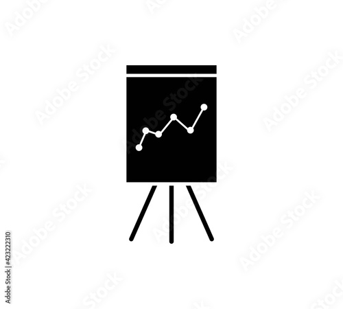 Analytics related glyph icon. Isolated on white background. illustration.