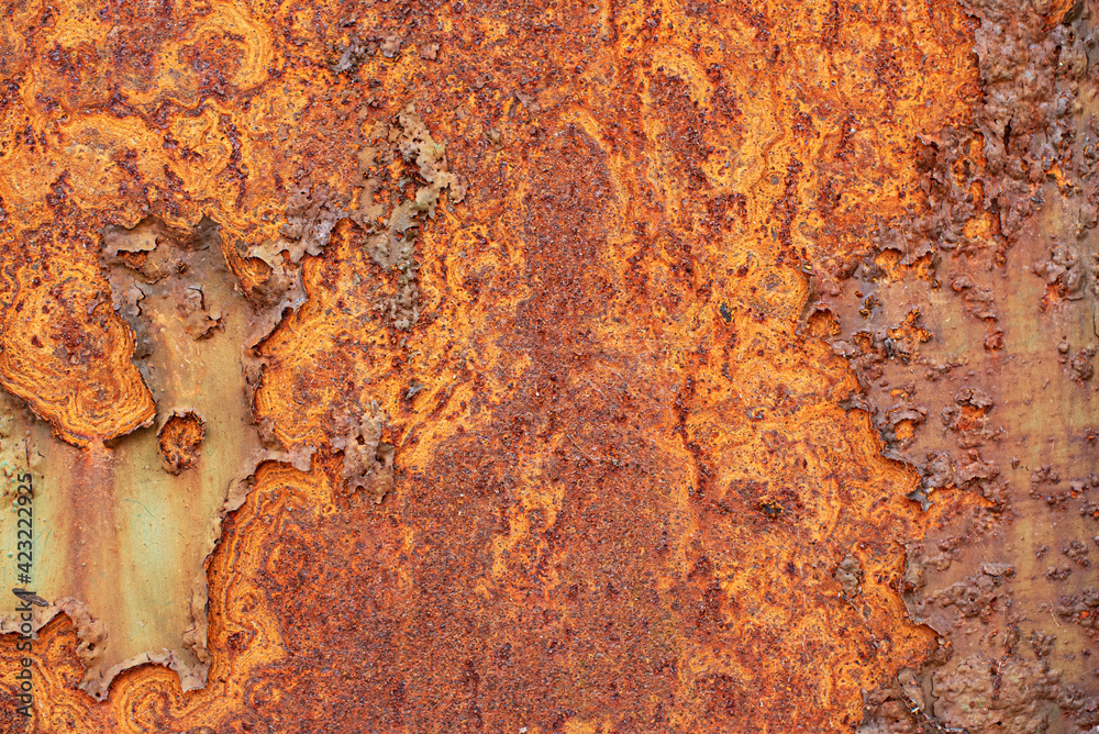 Rusty old metal texture with peeling paint as abstract background. Rusty old metal texture with peeling paint as abstract background.