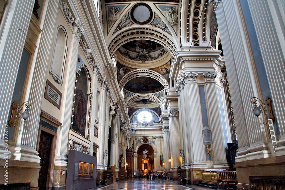 Interior of Basilica - Cathedral of Our Lady of Pillar in Zaragoza, Aragon