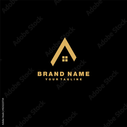 Creative home logo design and real estate icon vector.