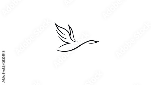 Creative Blue Swan Logo Symbol Vector Design Illustration © abrastack