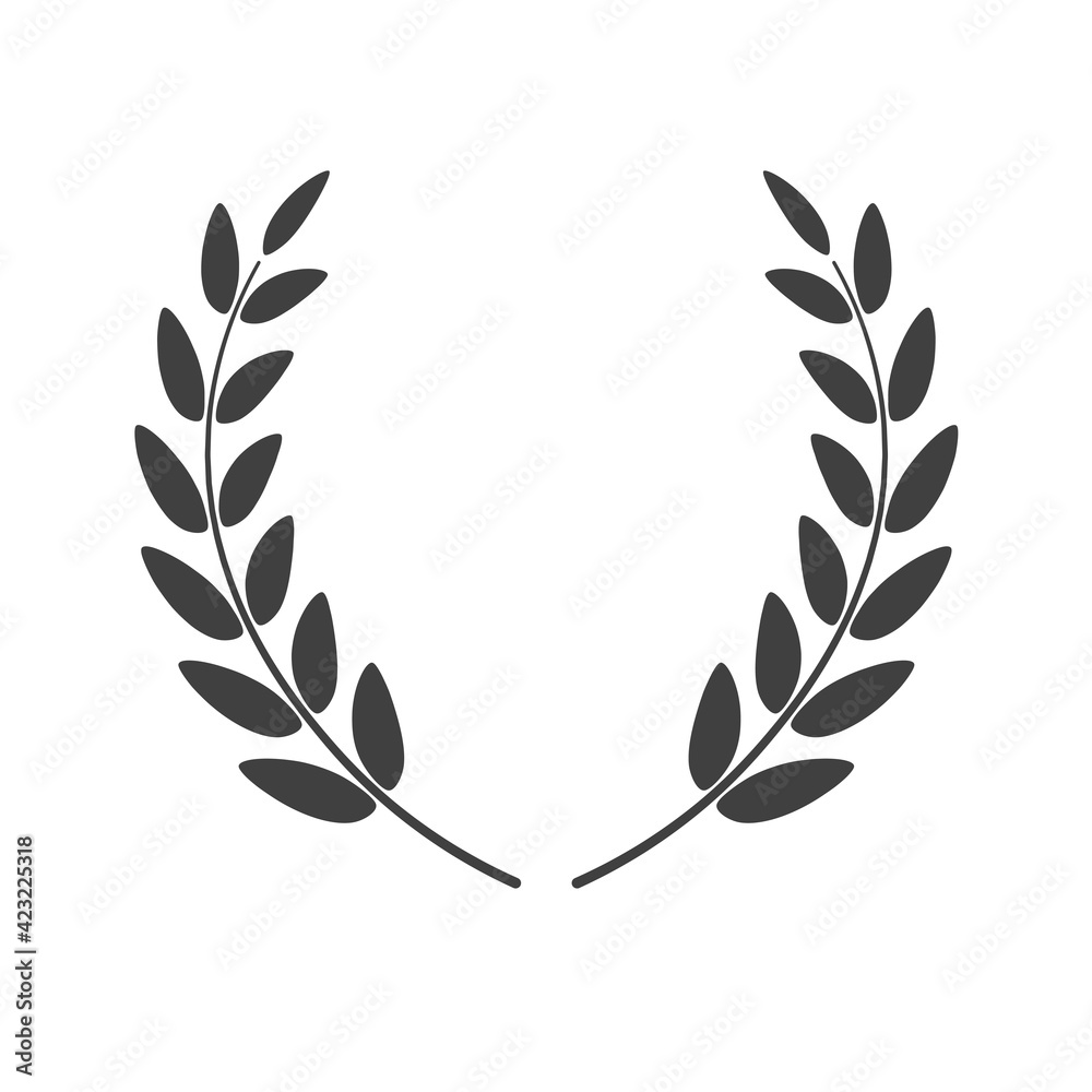Laurel wreath vector placed on white background. Vector illustration. Laurel wreath vector placed on white background. Vector illustration.