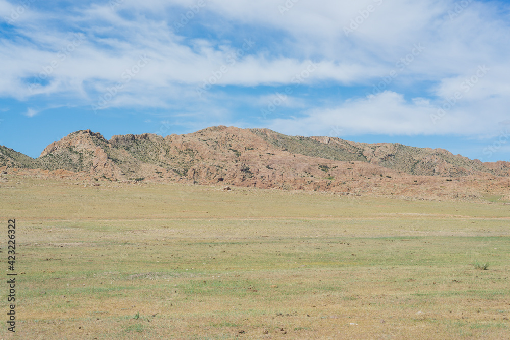 Plain in the Mongolian desert Plain in the Mongolian desert
