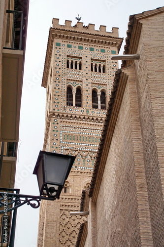Santa Maria Magdalena Church, Zaragoza, Spain. Mudejar Tower. photo