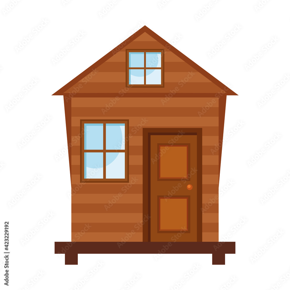 wooden cabin facade