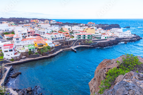 Tamaduste village situated on shore of El Hierro island at Canary islands, Spain photo