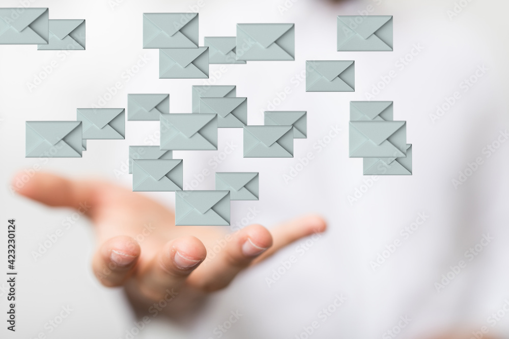 email marketing concept, send e-mail or newsletter. email marketing concept, send e-mail or newsletter.