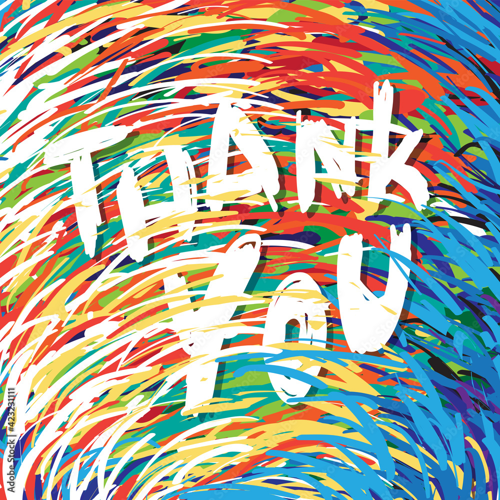 Thank you greetings card vector