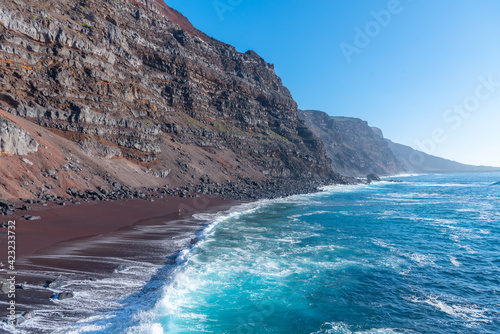 Playa del Verodal beach at El Hierro island, Canary islands, Spain photo