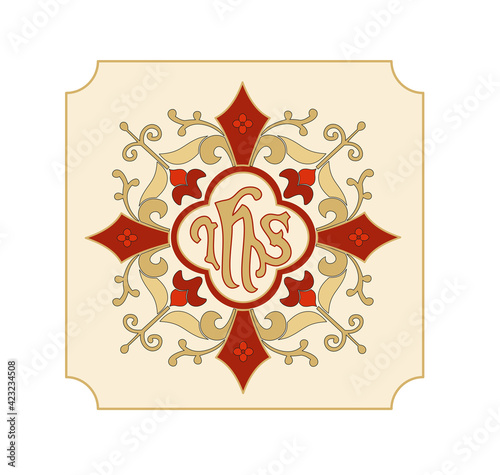 Photography SYMBOLS OF THE CATHOLIC CHURCH, WITH CROSSES DECORATED FOR SACRED DRESSES