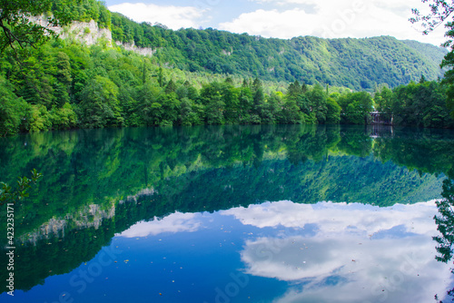 Fototapeta Naklejka Na Ścianę i Meble -  Blue lake Chirik-Kel in the Kabardino-Balkar Republic