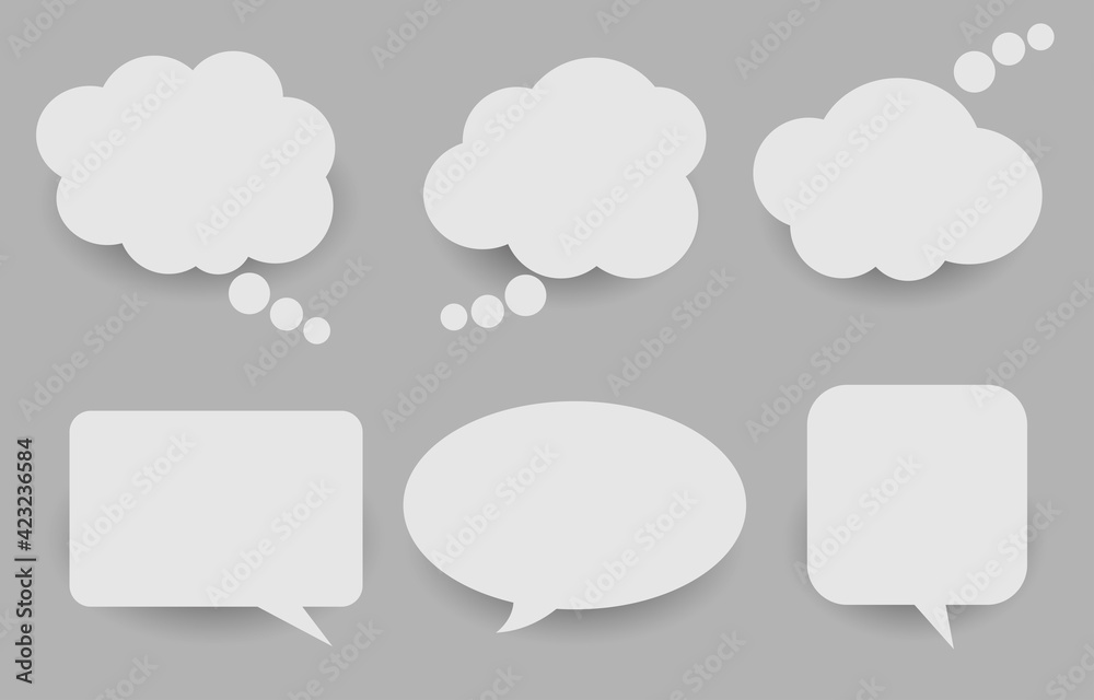 Vector of speech bubbles. Blank empty speech bubbles Vector of speech bubbles. Blank empty speech bubbles