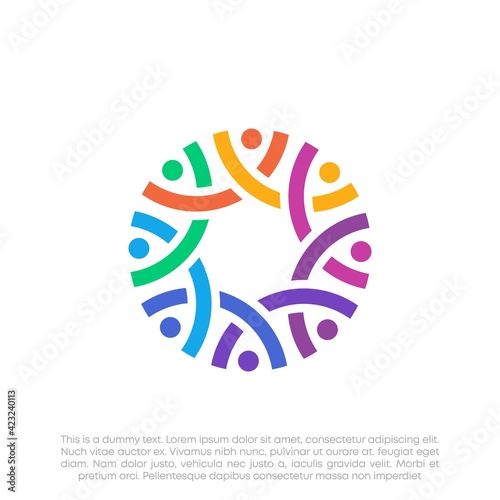 Global Community Logo Icon Elements Template. Community human Logo template vector. Community health care. Abstract Community logo. Human Resources Logo.